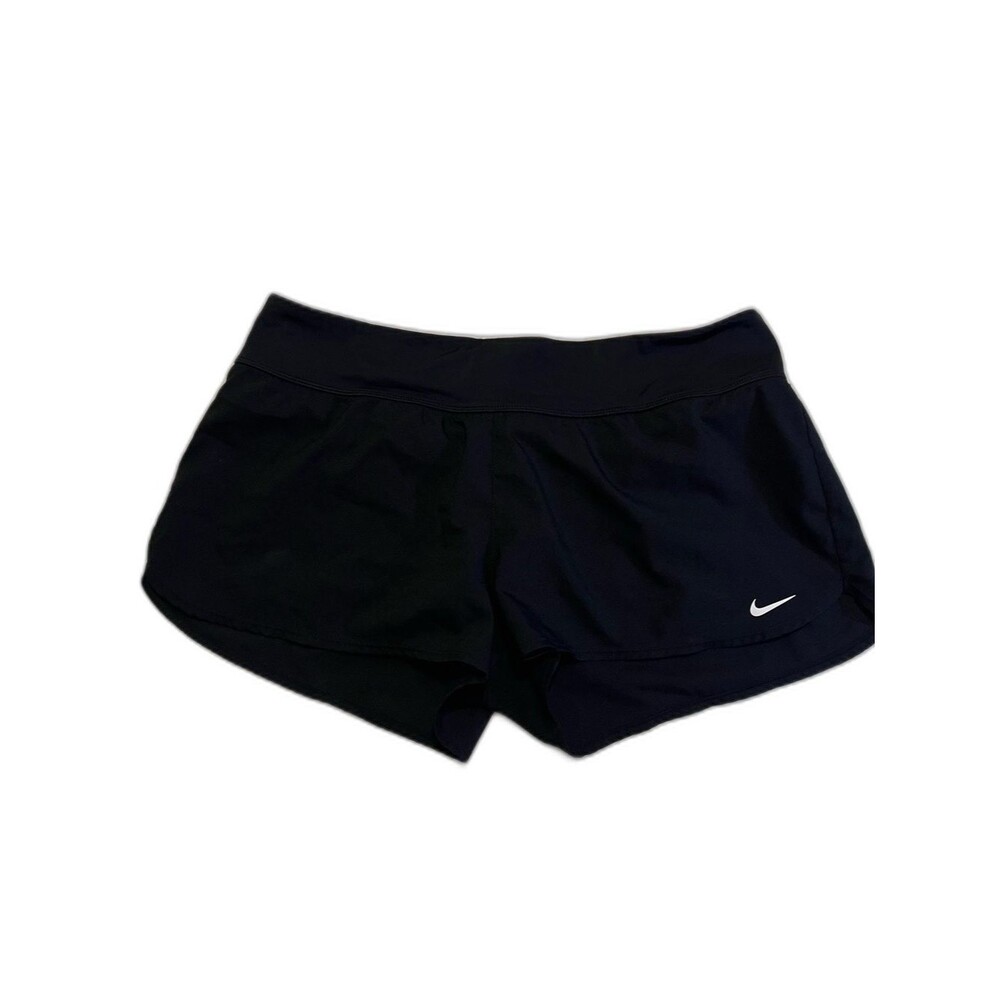 B- Nike Women's Swim Essential Solid Boardshorts Swim Shorts Black Size L